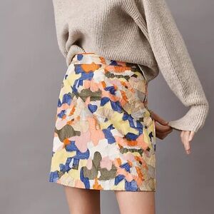 Anthropologie embroidered skirt -nwt